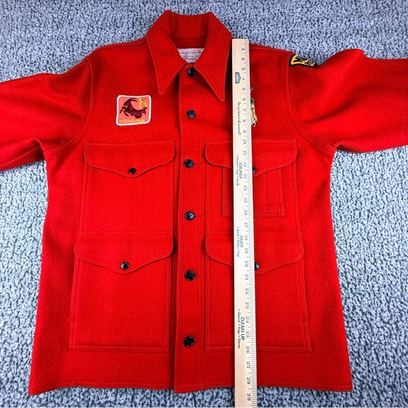 Vintage Filson Mackinaw Wool Cruiser Red Mens 42 Hunting Jacket Seattle USA READ - Picture 7 of 16